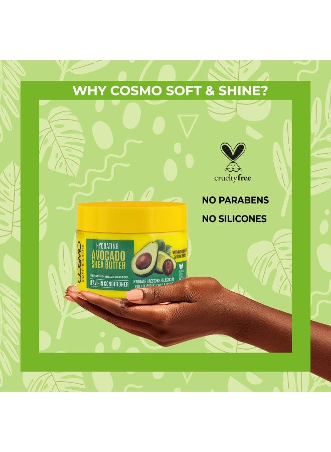 Cosmo Soft And Shine Avocado Shea Butter Leave-In Moisturizing Conditioner 325 G - Image 4