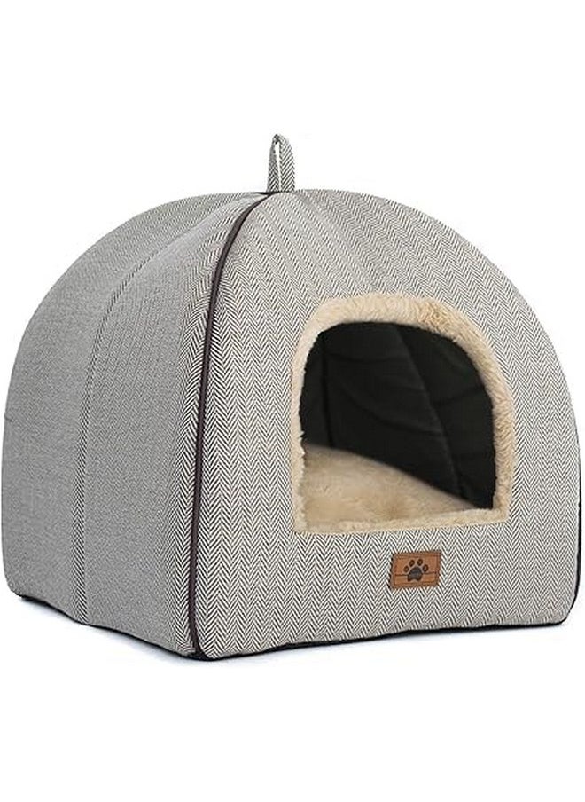WINDRACING WINDRACING Cat Bed for Indoor Cats - Cat Cave Bed Cat House Cat Tent with Removable Washable Cushioned Pillow, Soft Kitten beds,Cat Beds & Furniture, for Small and Medium Pet Bed  - Image 1