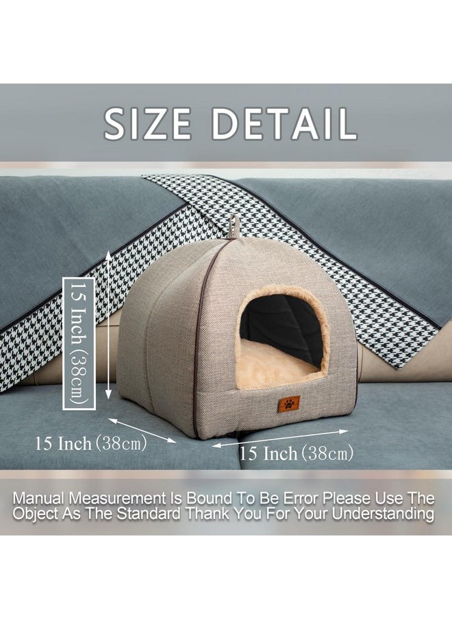 WINDRACING WINDRACING Cat Bed for Indoor Cats - Cat Cave Bed Cat House Cat Tent with Removable Washable Cushioned Pillow, Soft Kitten beds,Cat Beds & Furniture, for Small and Medium Pet Bed  - Image 2
