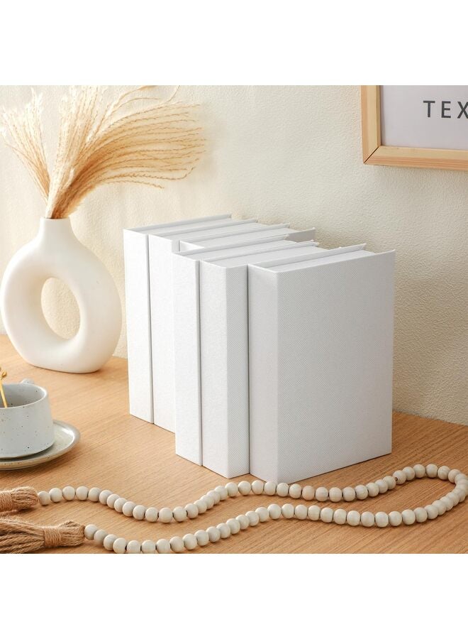 صندوق ديكور من 6 قطع على شكل كتب مزيفة، كتب مزخرفة، ديكور عصري من الكتان لطاولة القهوة، تخزين الحرف اليدوية، رف كتب منزلي، مقهى، عرض ديكور فندقي - Image 4