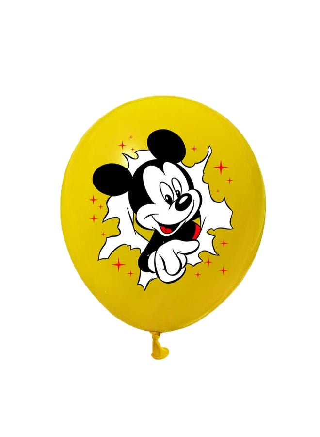 Mickey 12pcs Cartoon Mickey Theme Latex Balloons Birthday Party Decoration Supplies 12-inch Latex Balloons - Image 5