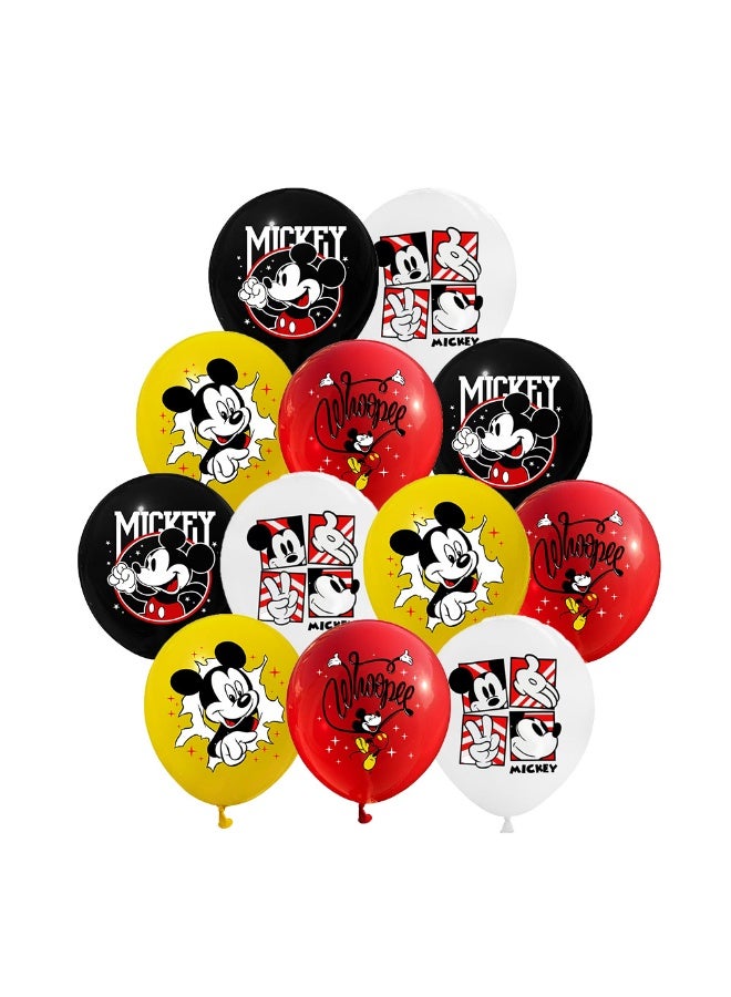 Mickey 12pcs Cartoon Mickey Theme Latex Balloons Birthday Party Decoration Supplies 12-inch Latex Balloons - Image 1