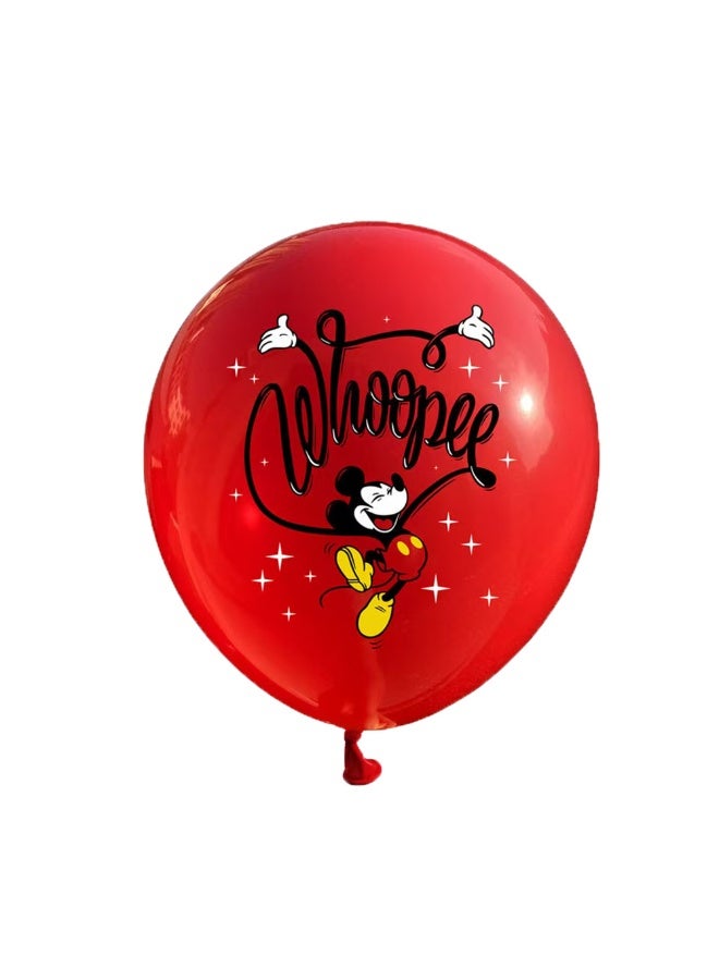 Mickey 12pcs Cartoon Mickey Theme Latex Balloons Birthday Party Decoration Supplies 12-inch Latex Balloons - Image 4