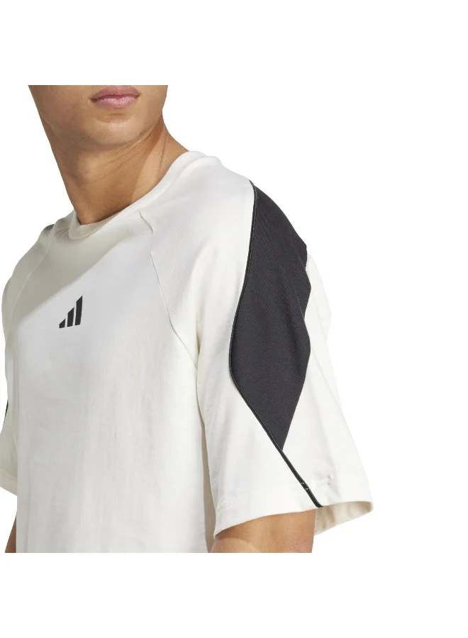 adidas تي شيرت إم ستاديوم أبيض للرجال