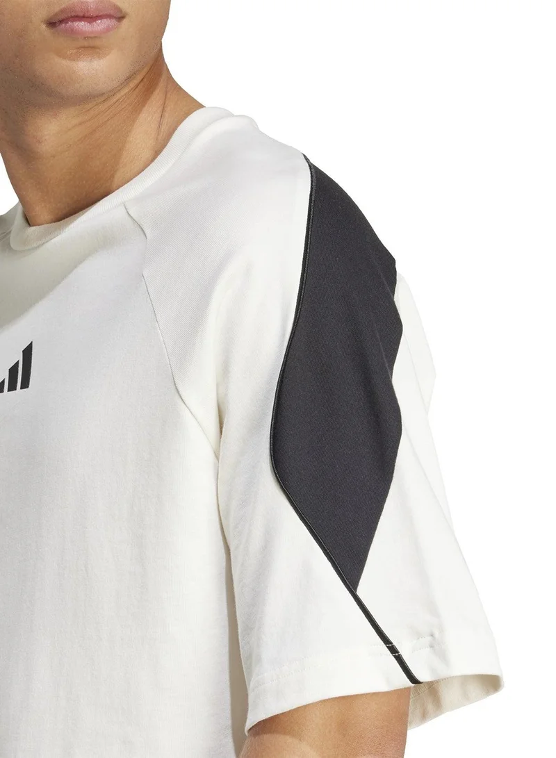 adidas تي شيرت إم ستاديوم أبيض للرجال