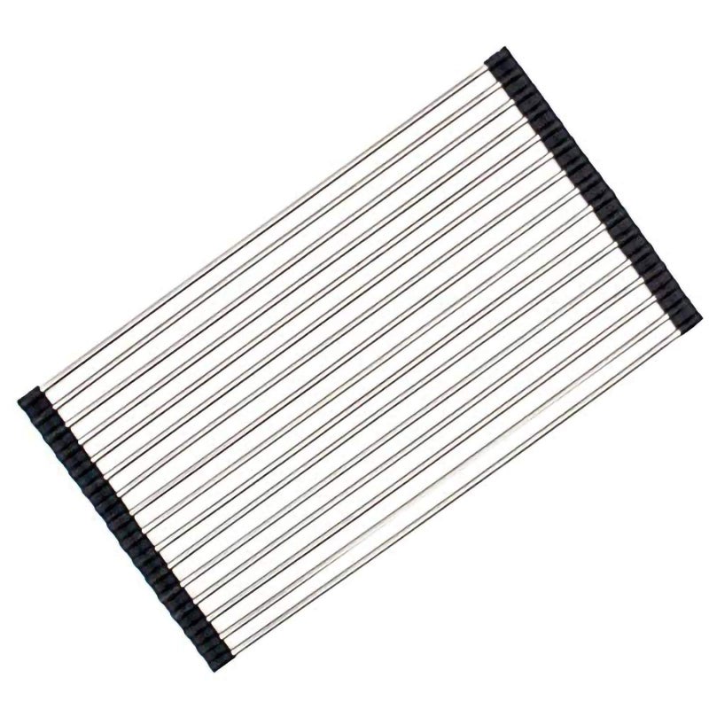 Ahyuan Roll up Dish Drying Rack Over The Sink Kitchen Roll up Sink Drying Rack Portable Dish Drainer Foldable Dish Drying Rack Black 205X112