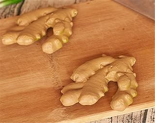Skyseen 2Pcs Artificial Vegetable Fresh Ginger Root Yellow - Image 1