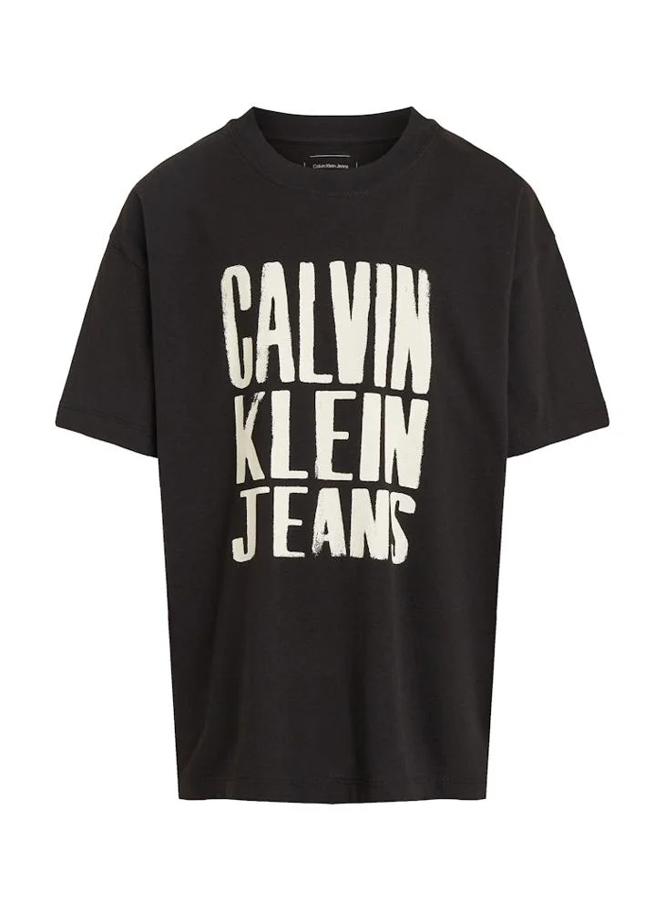 Calvin Klein Jeans Kids  Logo Detail Crew Neck T-Shirt