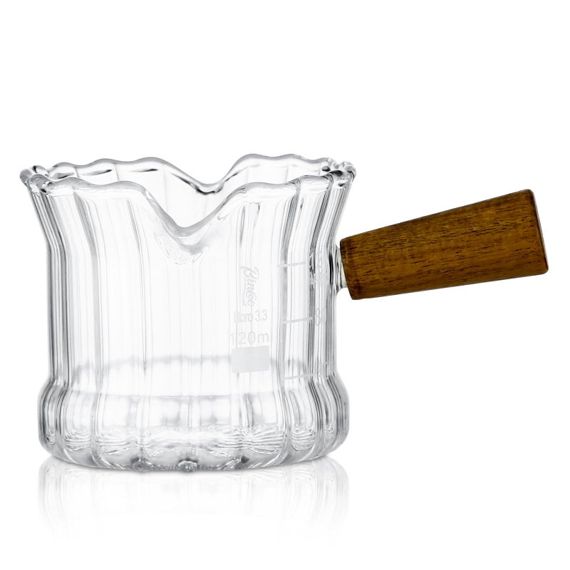 كوب إسبريسو بنكو 120 مل مع مقبض ومقياس مزدوج وكوب إسبريسو بفم على شكل V