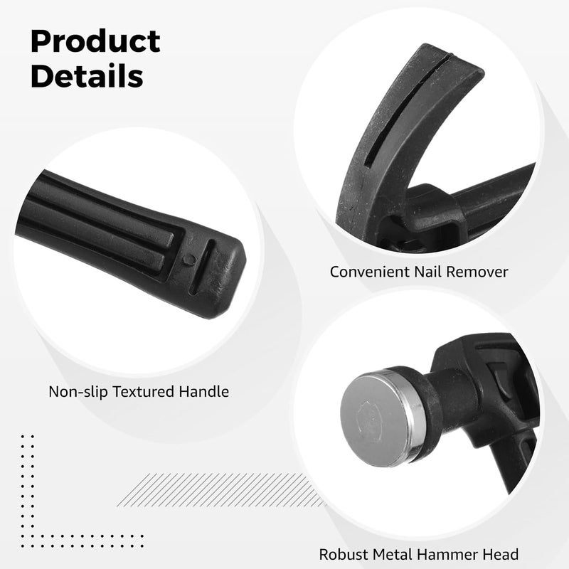 30 Pcs Plastic Hammers with Nail Removers, Woodworking Hammers for DIY, Mini Claw Hammers, Mini Screwdrivers, Party Favors, Safety Household Hammers for Little Ones - Image 2