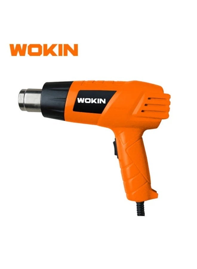 WOKIN Hot Air Gun 2000W – Fast Heating, Variable Temperature Settings (350°C–550°C), 230-240V 50Hz with 4 Nozzles Accessories for DIY, Paint Removal & Electronics - Image 3