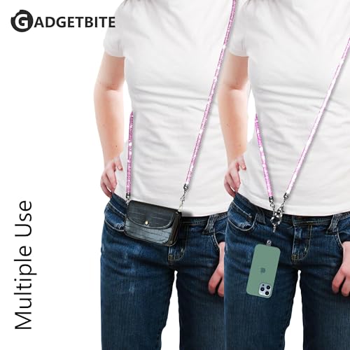 GadgetBite Diamond Charm Phone Lanyard -Cross body lanyard, Mobile Holder Strap, Hands-Free Neck Hanging Chain Accessory, Compatible with iPhone & Most Smartphones, Charms for Phone Case.(Rose Pink) - Image 4