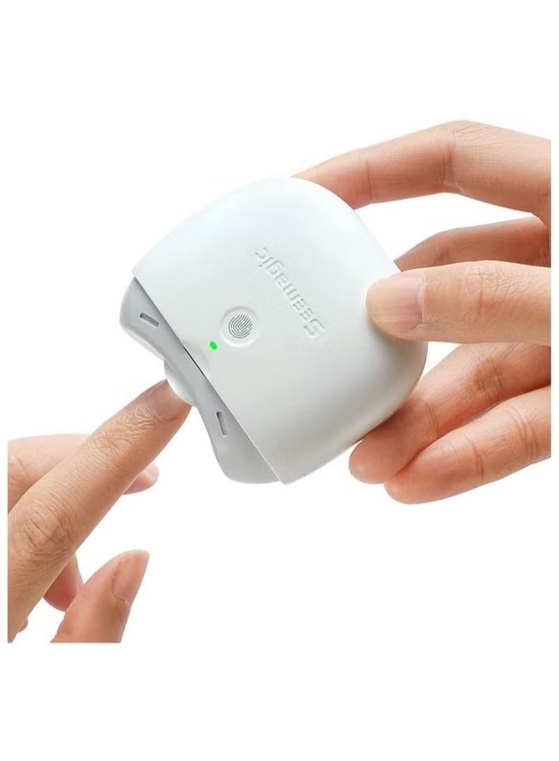 Seemagic Electric Automatic Nail Clipper with Light 2 Speeds Fingernail Cutter and File 2 in 1 Design Nail Scraps Storage USB Rechargeable Safety Fingernail Trimmer for Baby Kids Seniors - Image 1