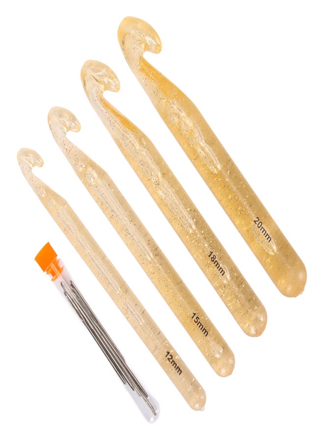 4 Sizes Large Crochet Hook Set 12mm to 20mm Ergonomic Handle Big Crochet Hooks for Blankets Hats Rugs Pillows - Image 3