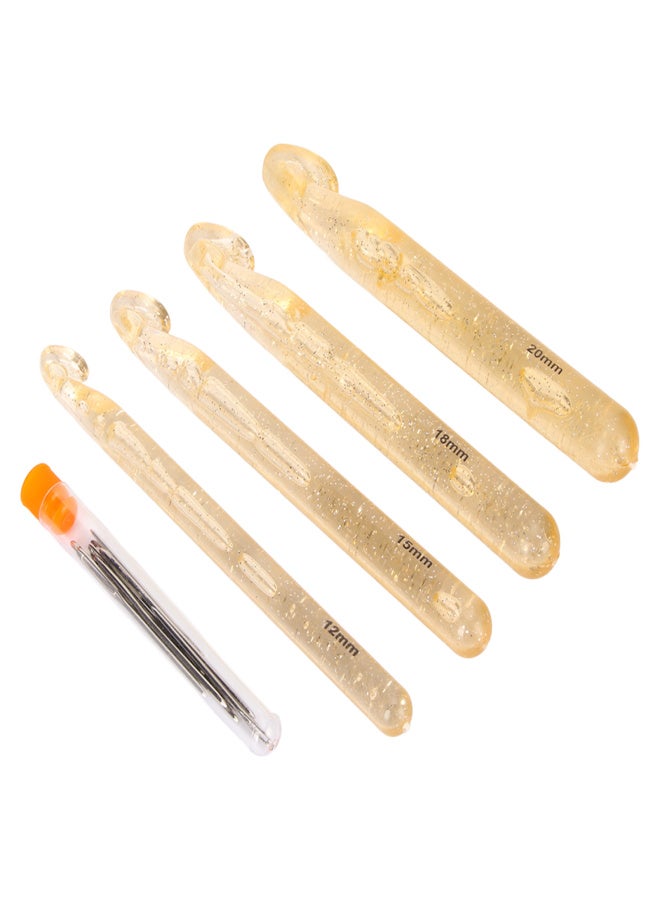 4 Sizes Large Crochet Hook Set 12mm to 20mm Ergonomic Handle Big Crochet Hooks for Blankets Hats Rugs Pillows - Image 5