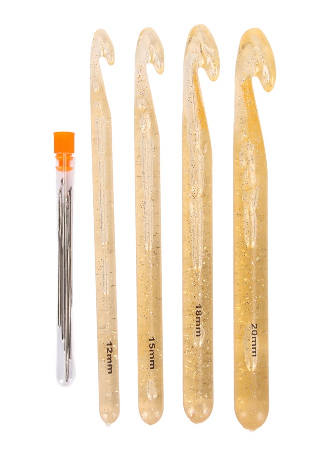 4 Sizes Large Crochet Hook Set 12mm to 20mm Ergonomic Handle Big Crochet Hooks for Blankets Hats Rugs Pillows - Image 2
