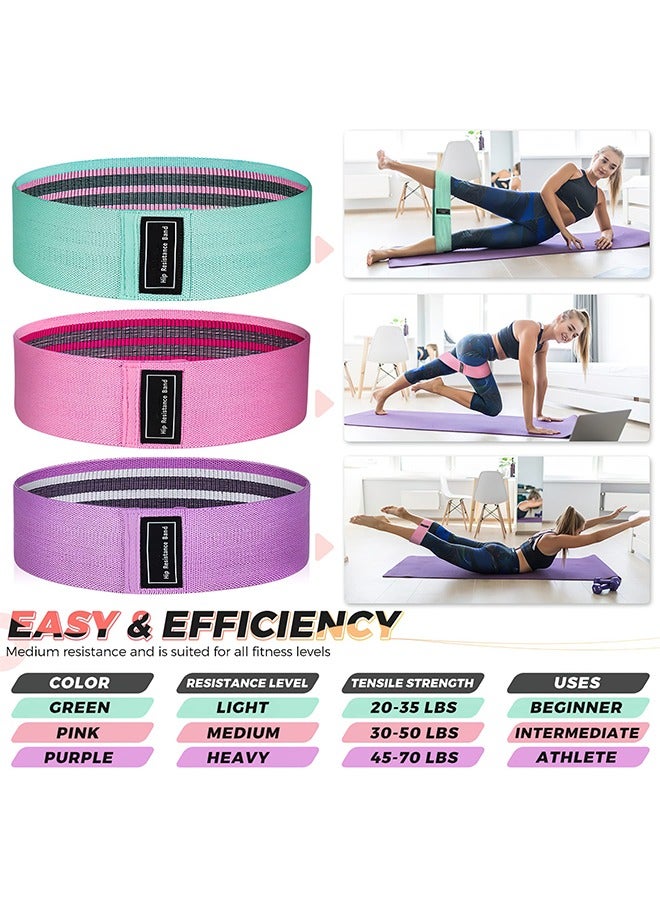 حزام المقاومة ، حزام التمارين الرياضية للرجال والنساء ، 3 مجموعات من حزام تمدد الوركين ، حزام تمدد بيلاتي - Image 3
