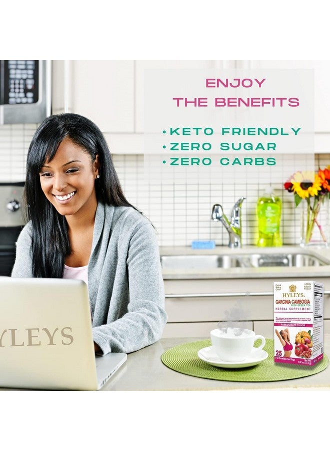 HYLEYS Tea Garcinia Cambogia Green Tea with Pomegranate Flavor - 25 Tea Bags - Image 4