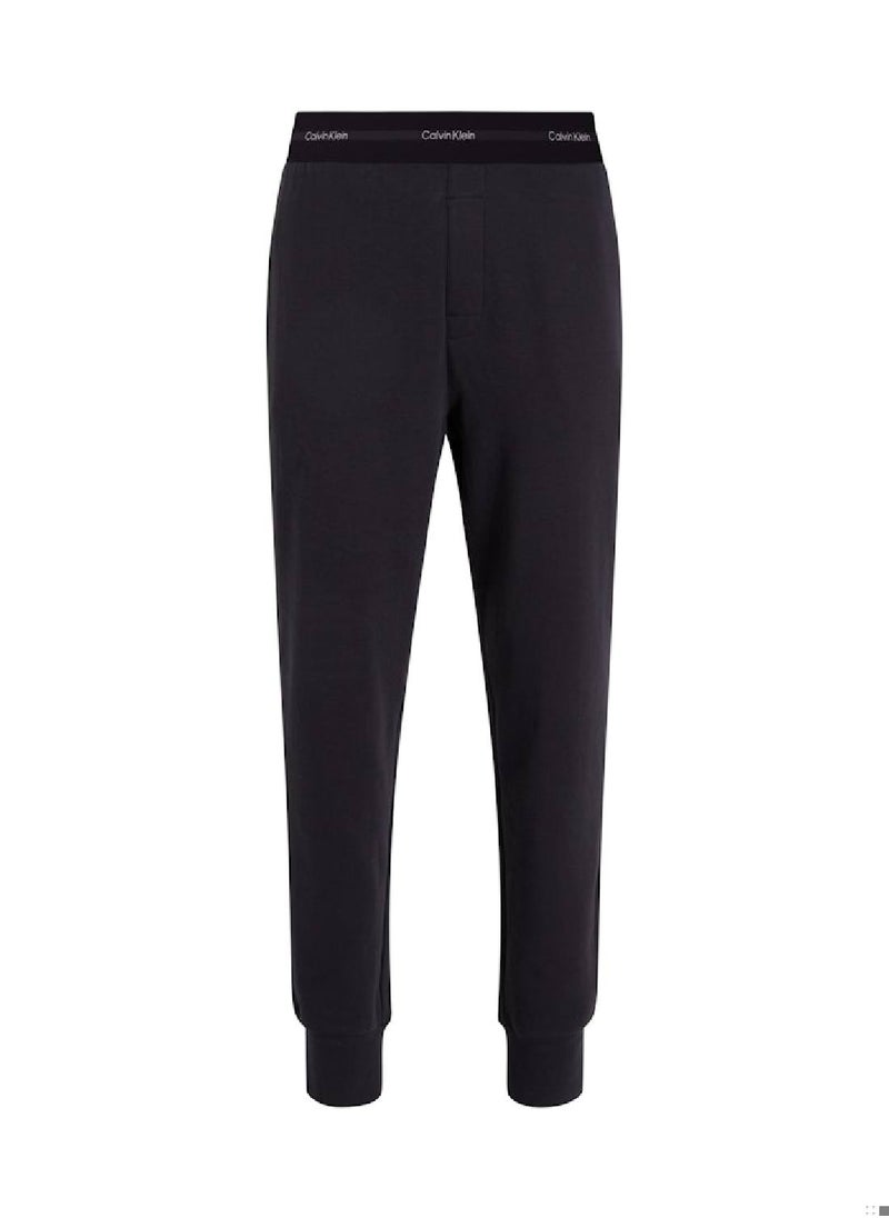 CALVIN KLEIN Men's Lounge Joggers - Icon Cotton Terry - Cotton, Black 