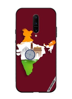 Protective Case Cover For OnePlus 7 Pro India Map Design Multicolour