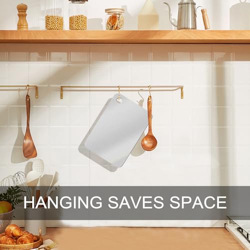GETRIC Titanium Cutting Board, Stainless Steel Cutting Boards for Kitchen, Double Sided Food-Grade Titanium Board for Cutting Vegetables And Meat（11.8 x 7.87 inch） - Image 5