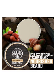 Viking Revolution Spiced Vanilla Beard Balm - Beard Butter with Argan Oil, Beard Softener for Men with Jojoba Oil - Beard Moisturizer for Men with Beeswax - Beard Wax for Men (2oz, 1 Pack) - pzsku/Z164C09E72D578C901B9FZ/45/_/1733346521/a823c3d5-ff56-4f2b-bf4b-8dac4a908209