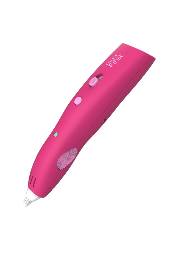 myFirst 3D Pen Make | Child Safe 3D Pen Starter Kit, Create 3D Models w/ Fast Solidification Low Temperature PCL Filaments, Rechargeable Battery, Wireless Operation, with 9 Colors Filaments - Red  - Image 1
