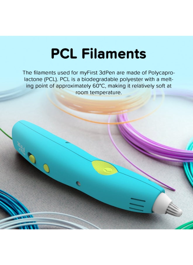 myFirst 3D Pen Make | Child Safe 3D Pen Starter Kit, Create 3D Models w/ Fast Solidification Low Temperature PCL Filaments, Rechargeable Battery, Wireless Operation, with 9 Colors Filaments - Red  - Image 3