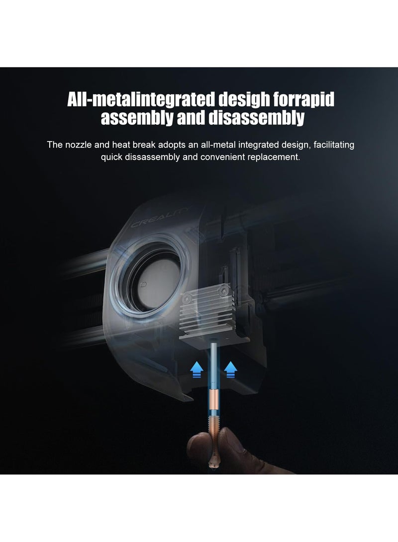 K1 Hardened Steel Nozzle Set, 3PCS (0.4mm, 0.6mm, 0.8mm) for High-Speed Printing, Quick Swap, Compatible with Creality K1/K1C/K1 Max/Ender 3 V3 3D Printers - Image 4