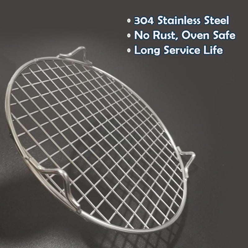 Turbokey Cooking Rack with Legs Round 304 Stainless Steel Dia 5.9" Heavyweight Straight Wire Steaming Cooling Barbecue Rack/Carbon Baking Net/Grill/Pan Grate (150mm/5.9") - Image 5