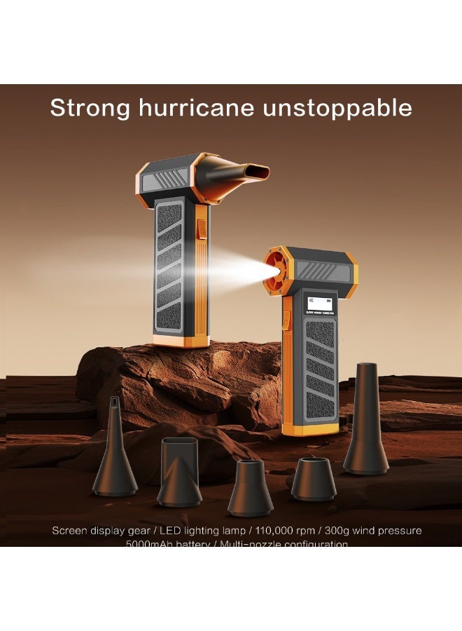 SYXUMLKLS نفاث هواء كهربائي لاسلكي - 130000 دورة في الدقيقة، مروحة صغيرة قابلة للتعديل بسرعة 3 سرعات، شحن سريع، مناسبة لإزالة الغبار من الكمبيوترات، لوحات المفاتيح، المنازل، السيارات، وفي الهواء الطلق - Image 2