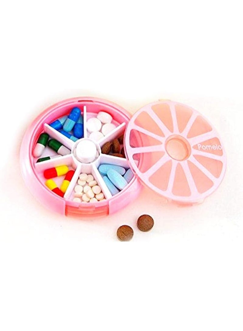 Generic fruit Medicine box one week Pill organiser, Travel Portable 7 Slot Vitamin Medicine Pill Box Case - Pink - Image 5