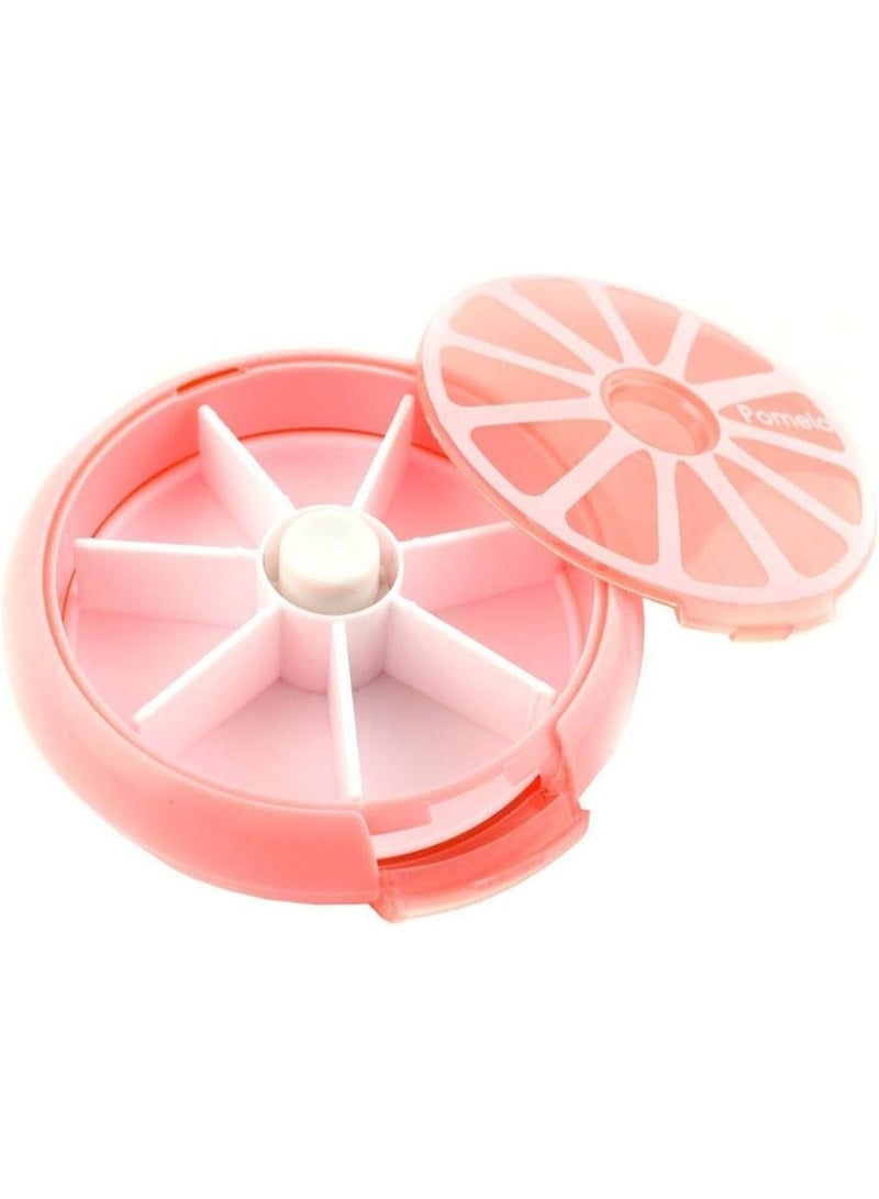Generic fruit Medicine box one week Pill organiser, Travel Portable 7 Slot Vitamin Medicine Pill Box Case - Pink - Image 2