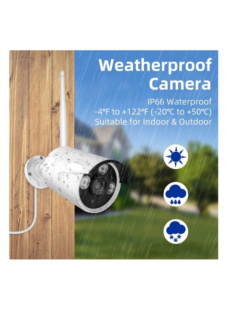 نظام كاميرات مراقبة لاسلكي – يشمل 6 كاميرات بدقة 960P + مسجل 8 قنوات وهارد 1 تيرا – ضد المياه، رؤية ليلية، تطبيق مجاني، مشاهدة من الموبايل - Image 4