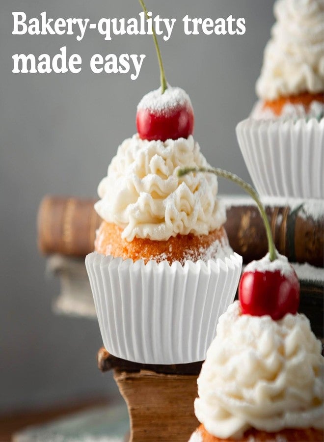 Regency Wraps Baking Cups, Greaseproof Cupcake Muffin Liners, Pack of 100, Jumbo Size, Non-Stick for Easy Removal and Easy Serving of Baked Treats, White - Image 4