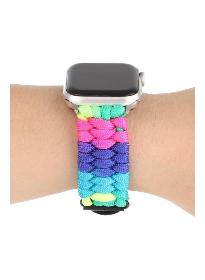 NIBEMINENT Replacement Watchband For Apple Watch Series 7 41mm/6 & SE 5 4 40mm/3 2 1 38mm Multicolour - Image 5