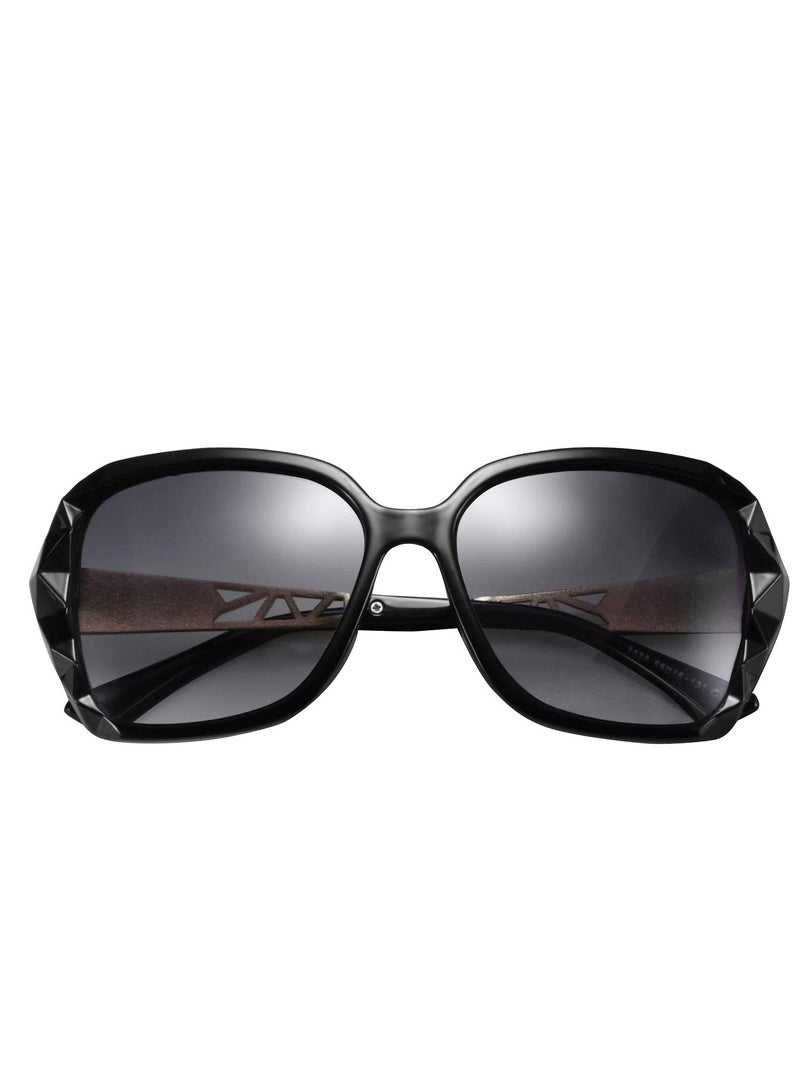 FEISEDY Polarized Women Square Sunglasses Sparkling Composite Shiny Frame  - Image 4