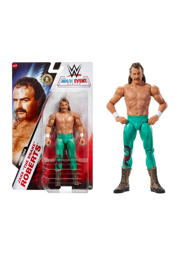 WWE Mattel WWE Main Event Jake Roberts Figure - Image 1