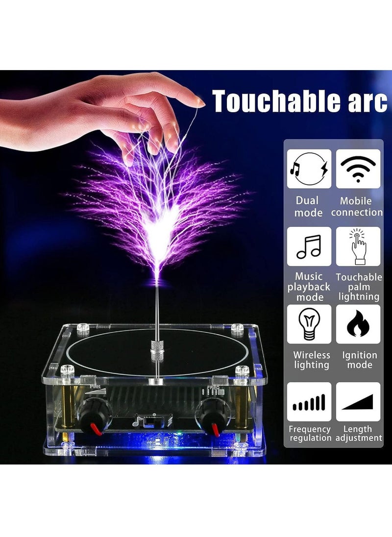 Musical Coil for Tesla, Bluetooth Music Coil, Touchable Artificial Lightning Spark Gap Arc Generator, Wireless Transmission Experiment Model, Science Teaching Experiment Tool Desktop Toy
