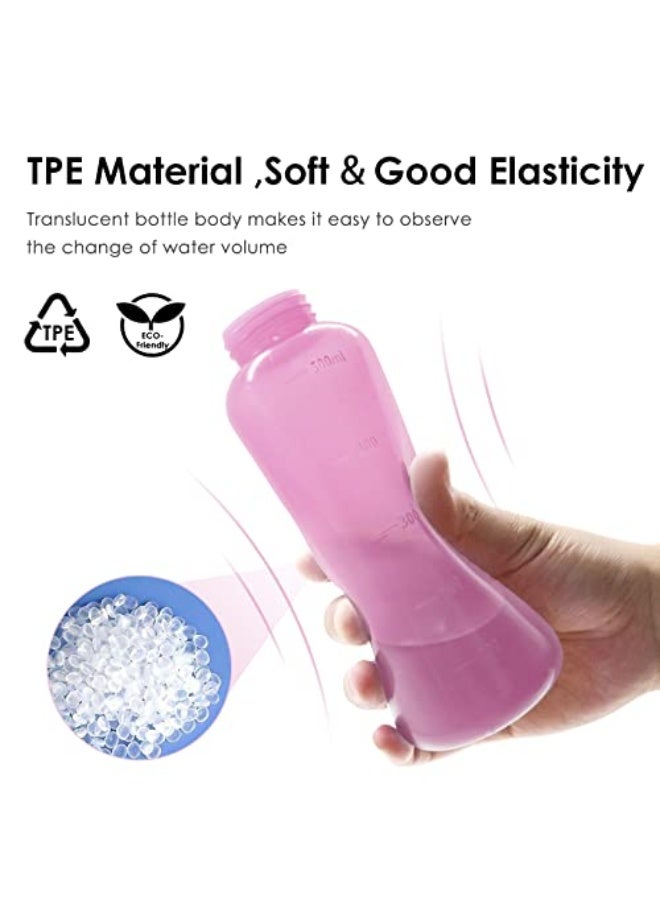 Peri Bottle, Portable Travel Bidet with Bag, TPE Material Can Be Boiled, 17oz/500ml with 2 Sealing Rings,Essentials for Postpartum Perineal Care,Hemorrhoid Treatment,and Baby(Pink) - Image 2
