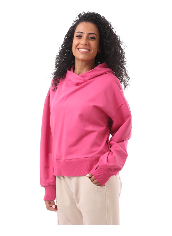 MERCH - Basic Long Sleeve Hoodie - Fushia - Image 1