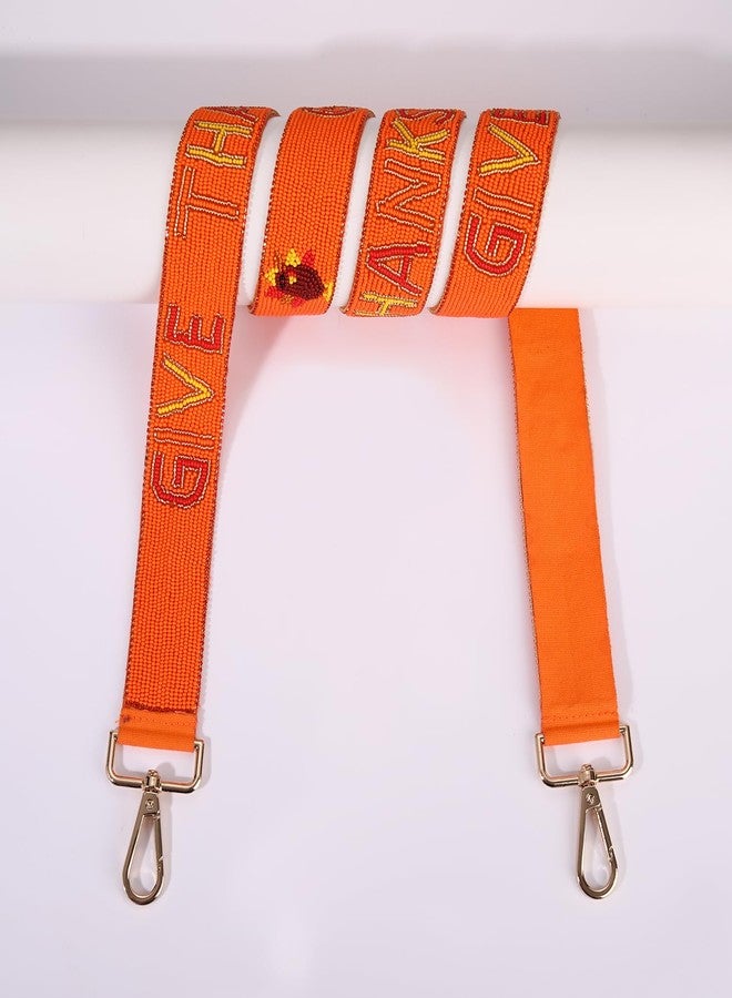 boderier Thanksgiving Beaded Purse Strap Replacement Crossbody Turkey GIVE THANKS Strap Fall Thanksgiving Gifts for Women (Thanks Give) - Image 2