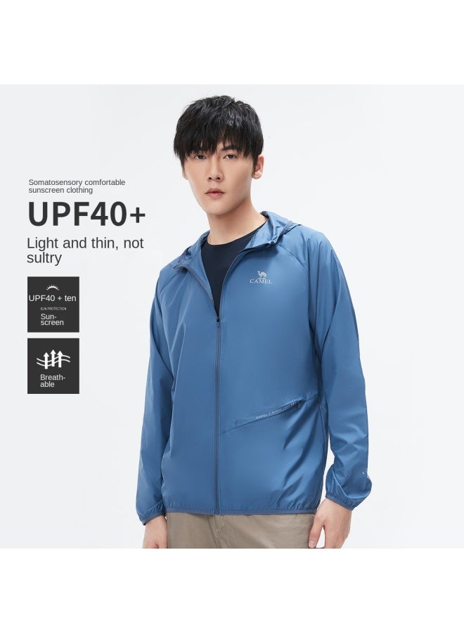 camel Cool White Sun Protection Jacket 2025 Summer Sunscreen Sport Lightweight Jacket Breathable Men's Sun Protection Coat - Image 5