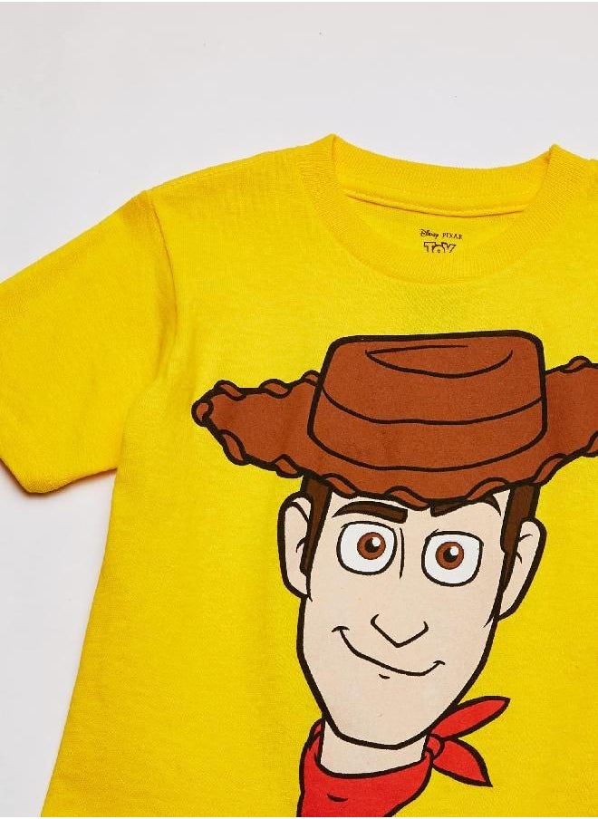Disney Disney Little Boys' Toddler Woody Toddler T-Shirt, Yellow, 2T  - Image 2
