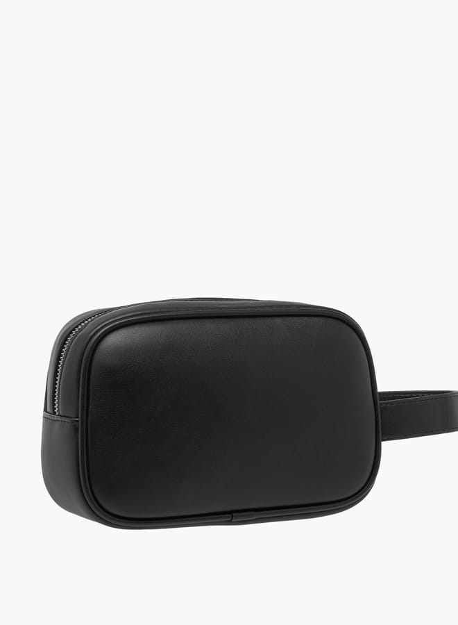 DUCHINI Men Solid Pouch with Wristlet Strap and Zip Closure - Image 2