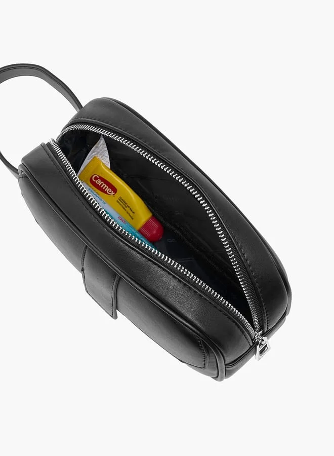 DUCHINI Men Solid Pouch with Wristlet Strap and Zip Closure