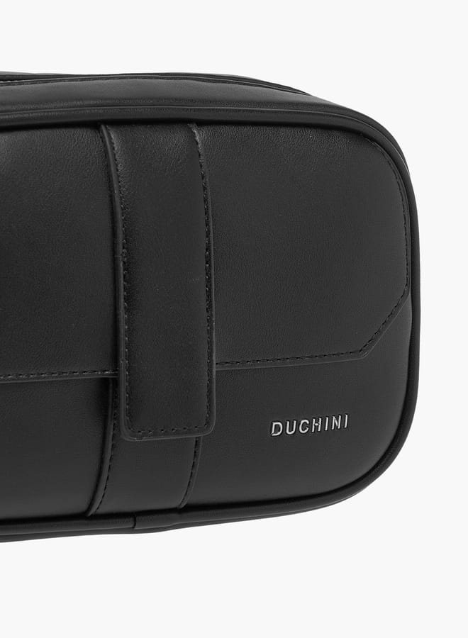 DUCHINI Men Solid Pouch with Wristlet Strap and Zip Closure - Image 4