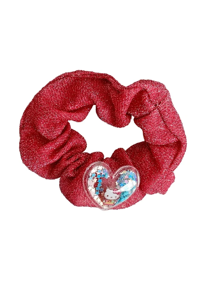 Sanrio  Sanrio Hello Kitty Glitter Fabric Two Hair Crunchies With Heart Pvc Charms for Women | Best Price UAE