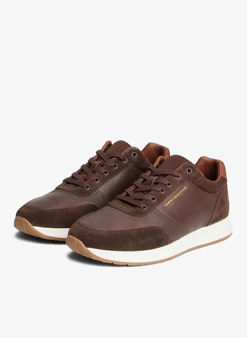 TOMMY HILFIGER Suede Mixed Texture Trainers - Image 2