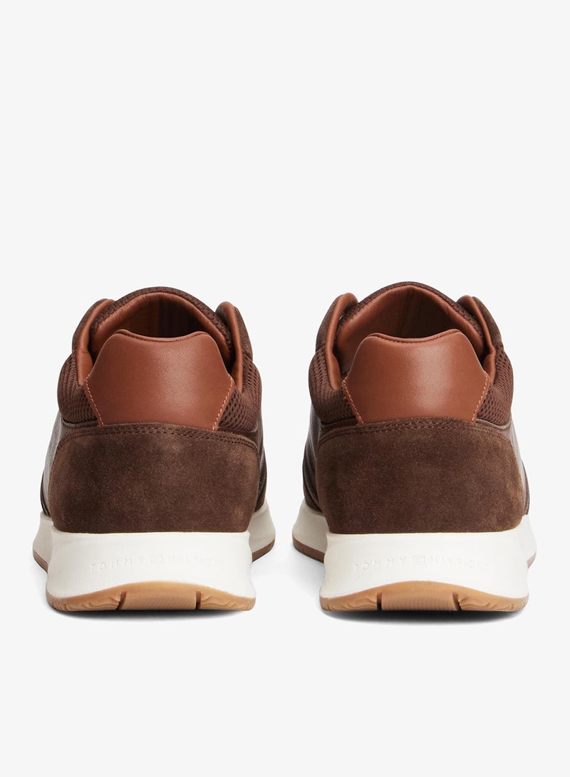 TOMMY HILFIGER Suede Mixed Texture Trainers - Image 3
